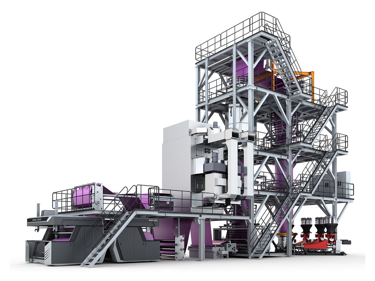 CX-5S-2300 FIVE-LAYER CO-EXTRUSION FILM BLOWING MACHINE (WITH IBC SYSTEM)