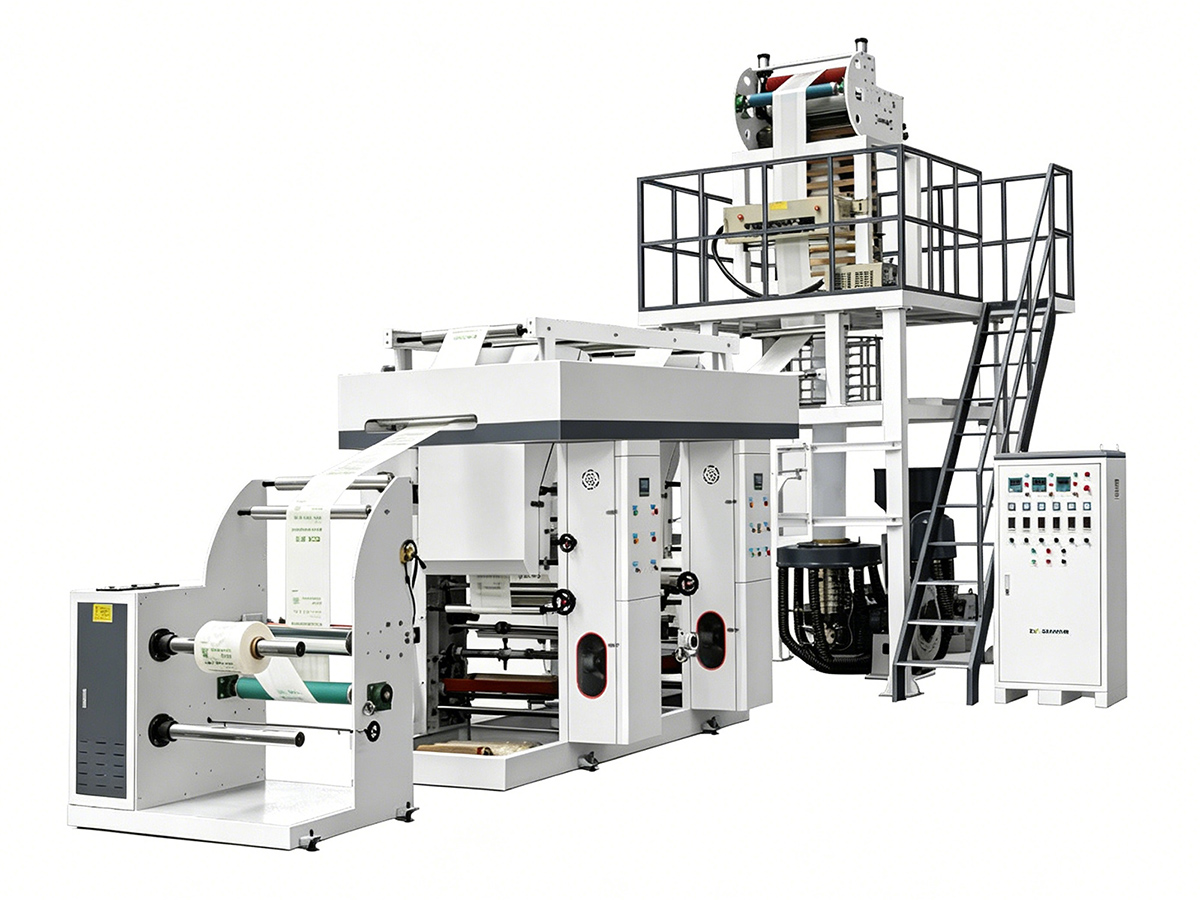 CX-700-1100 HDPE/LDPE FILM BLOWING MACHINE WITH ONLINE PRINTING