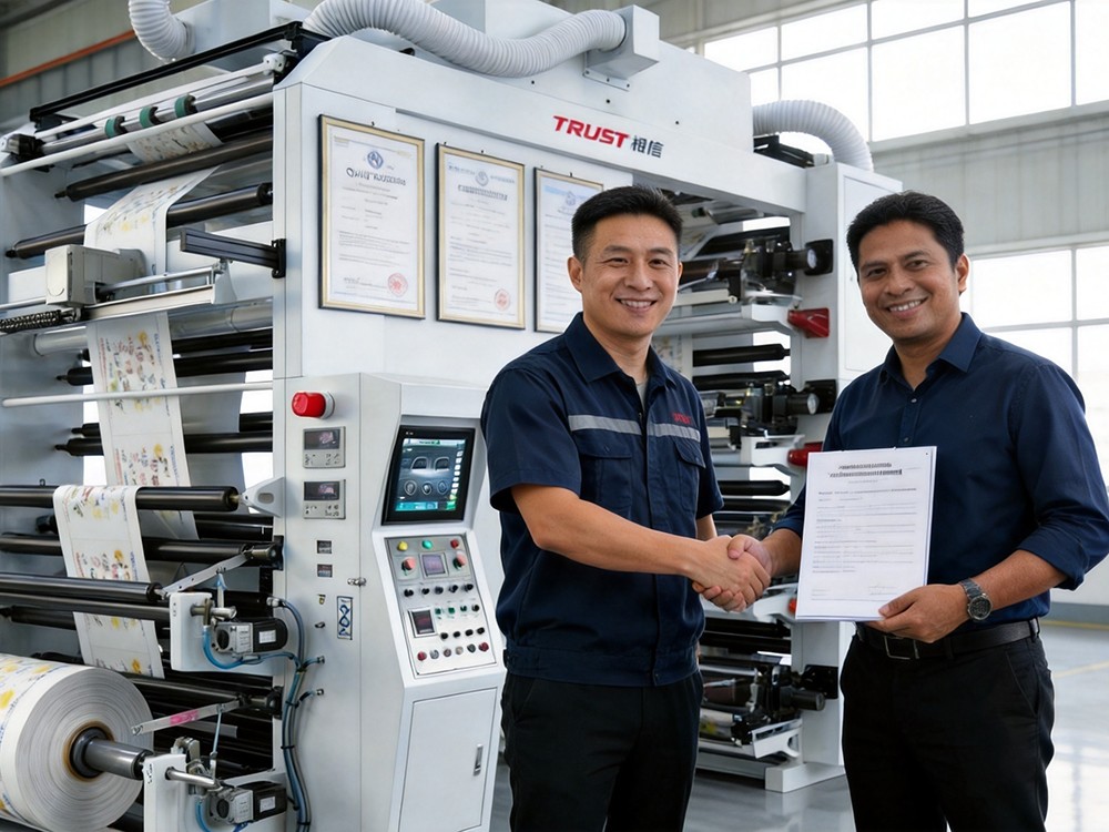 TrustFlexo Successfully Delivers Complete 8-Color Flexo & Bag-Making Production Line to Overseas Client in Southeast Asia